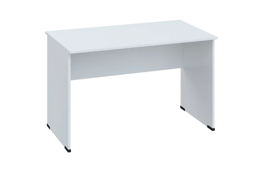 EPL 17 - 12 stůl kancelářský, dřevěná podnož, deska 18 mm, široký 1200 mm, bílá